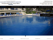 Tablet Screenshot of goldenparnassuscancun.com